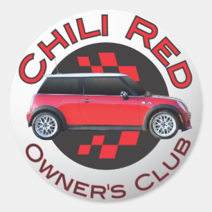 Vereinaufkleber des Chili-roten Inhabers Runder Aufkleber