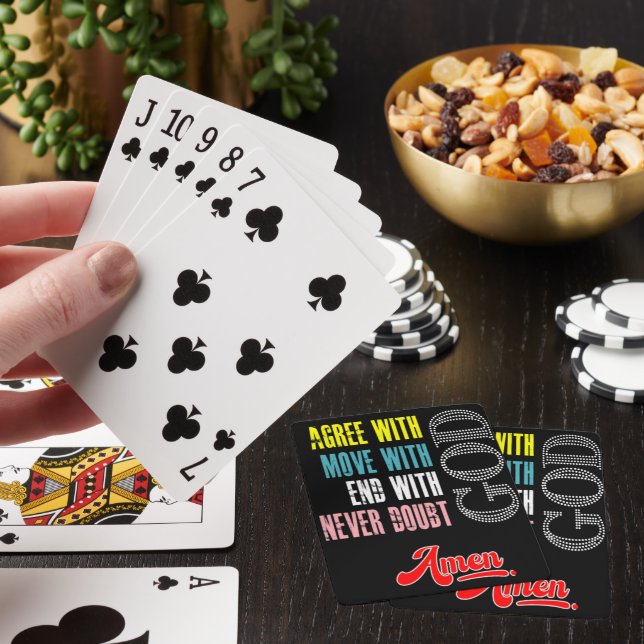 VEREINBAREN SIE MIT GOTT, BEWEGEN MIT GOTT, ENDE M SPIELKARTEN (In Situ)