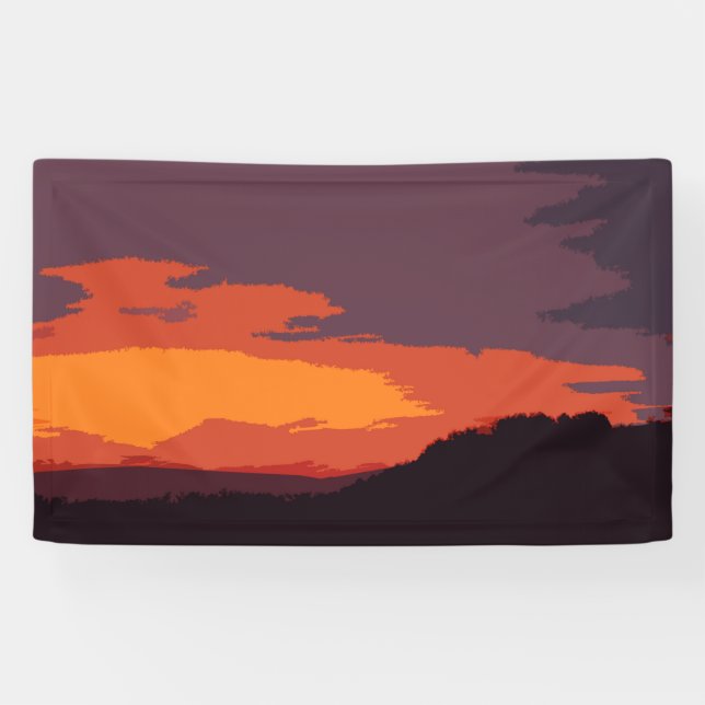 Vereinfachter Sonnenuntergang Banner (Horizontal)