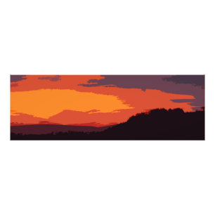 Vereinfachter Sonnenuntergang Fotodruck