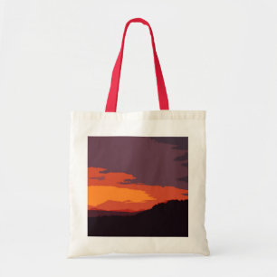 Vereinfachter Sonnenuntergang Tragetasche