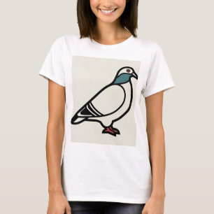 Vereinfachtes Pigeon-grafisches T-Shirt