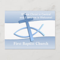 Vereinfacity Blue Church Postcard