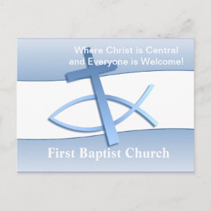 Vereinfacity Blue Church Postcard Postkarte