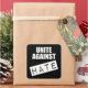 Vereinigen Sie gegen Hass Quadratischer Aufkleber (Holiday)