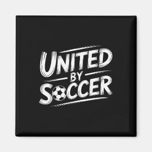 Vereinigt durch Fußball multikultureller Fan _2 Magnet