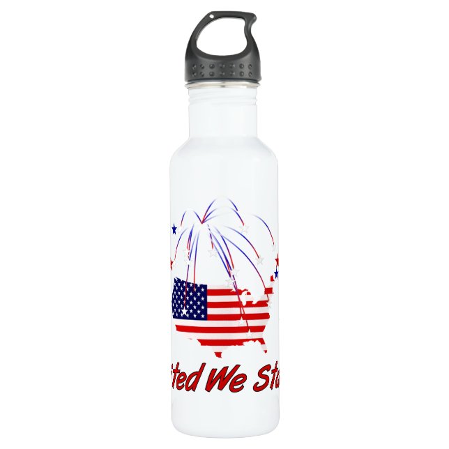 Vereinigt stehen wir trinkflasche (Vorderseite)