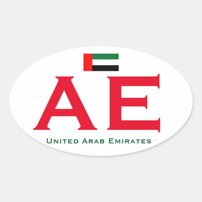 Vereinigte Arabische Emirate Euro Oval Sticker (Vorderseite)