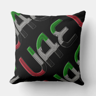 Vereinigte Arabische Emirate Flag Typografy Souven Kissen
