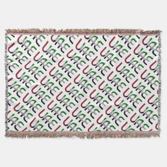 Vereinigte Arabische Emirate Flaggenfarben Typogra Decke (Vorderseite)