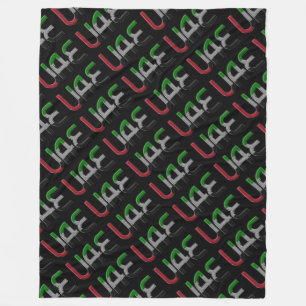 Vereinigte Arabische Emirate Flaggenfarben Typogra Fleecedecke
