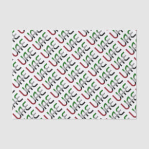 Vereinigte Arabische Emirate Flaggenfarben Typogra Seidenpapier