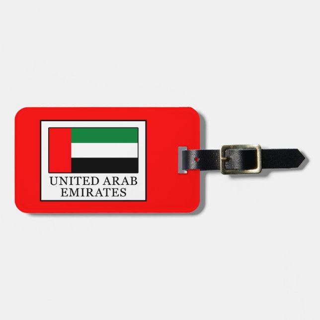 Vereinigte Arabische Emirate Gepäckanhänger (Vorderseite horizontal)