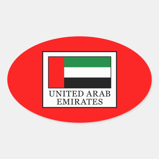 Vereinigte Arabische Emirate Ovaler Aufkleber (Vorderseite)