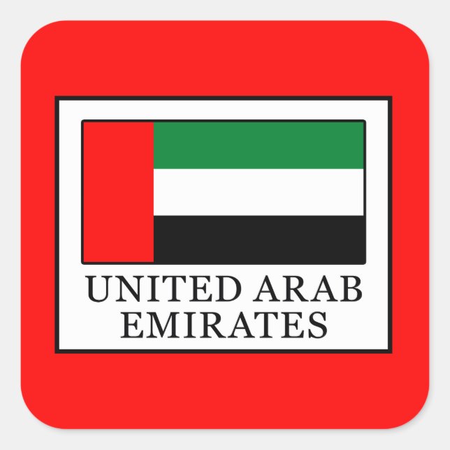 Vereinigte Arabische Emirate Quadratischer Aufkleber (Vorderseite)