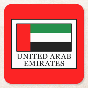 Vereinigte Arabische Emirate Rechteckiger Pappuntersetzer