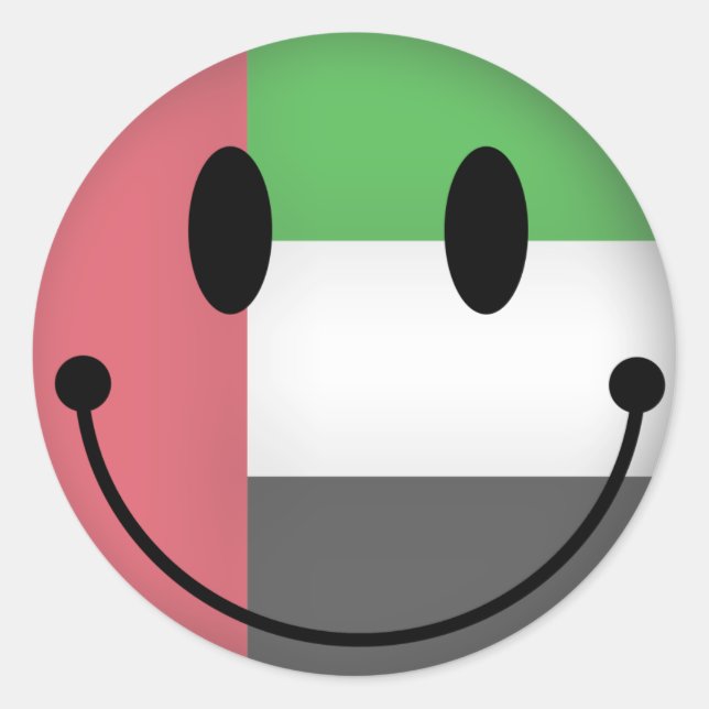 Vereinigte Arabische Emirate Runder Aufkleber (Vorderseite)