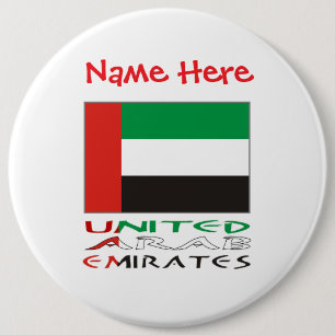 Vereinigte Arabische Emirate UAE-Flagge Rot Person Button