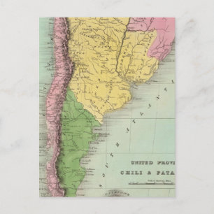 Vereinigte Provinzen, Chili und Patagonien Postkarte