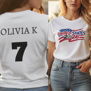 Vereinigte Staaten 2026 Fußball Personalisierter N T-Shirt