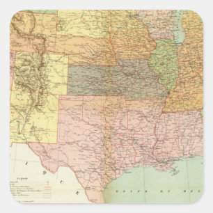 Vereinigte Staaten 33 Quadratischer Aufkleber