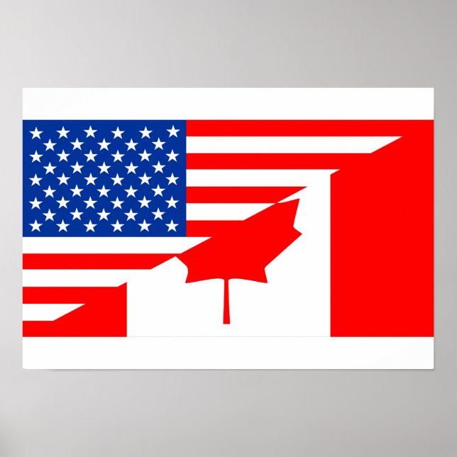 Vereinigte Staaten: Amerikanische Kanadas-Halbfahn Poster (Vorne)