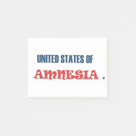 VEREINIGTE STAATEN AMNESIENS POST-IT KLEBEZETTEL