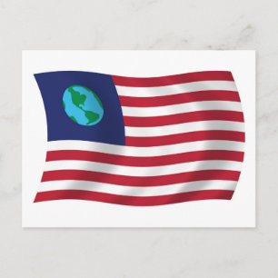 Vereinigte Staaten der Erde Flag Postkarte