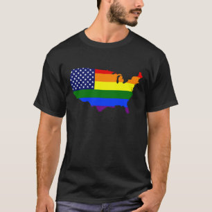 VEREINIGTE STAATEN DES GLEICHHEITS-REGENBOGENS USA T-Shirt