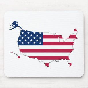 Vereinigte Staaten Flagge-Karte Mousepad