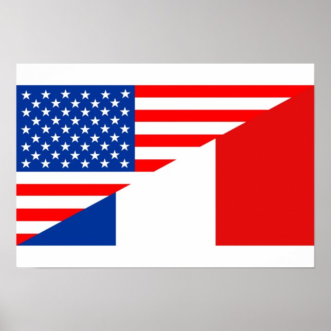 Vereinigte Staaten - Halbfahne US-amerikanisches L Poster (Vorne)