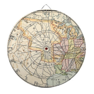 Vereinigte Staaten Historische Vintage-Karte 1830 Dartscheibe