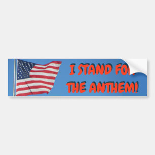Vereinigte Staaten - ich stehe für die Anthem-Fla Autoaufkleber