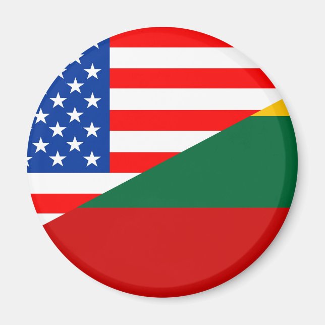 Vereinigte Staaten Litauen Halbfahne usa könnte Magnet (Vorne)