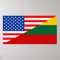 Vereinigte Staaten Litauen Halbfahne usa könnte