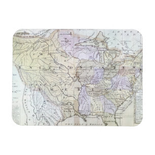 VEREINIGTE STAATEN MAP, c1812 Magnet
