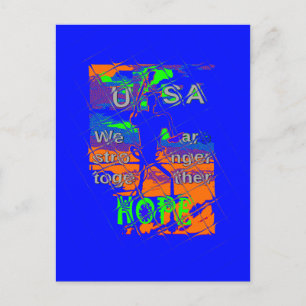 Vereinigte Staaten Psychedelische Hoffnung: Blue U Postkarte