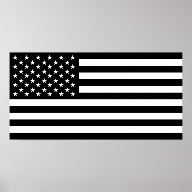 Vereinigte Staaten - Schwarze Flagge - Symbol Poster (Vorne)