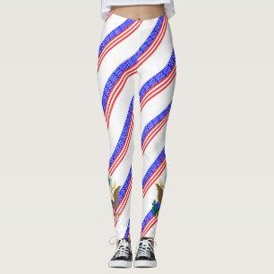 Vereinigte Staaten stripes Flagge Leggings