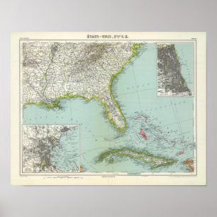 Vereinigte Staaten und Bahamas Poster
