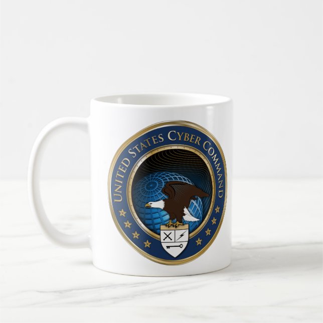 Vereinigte Staaten US Tasse des Cyber-Befehls (Links)