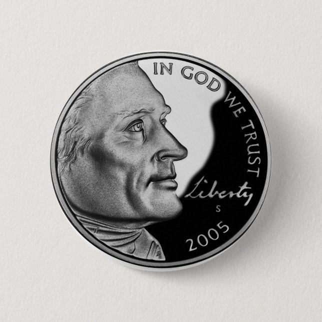 Vereinigte Staaten vernickeln Button (Vorderseite)