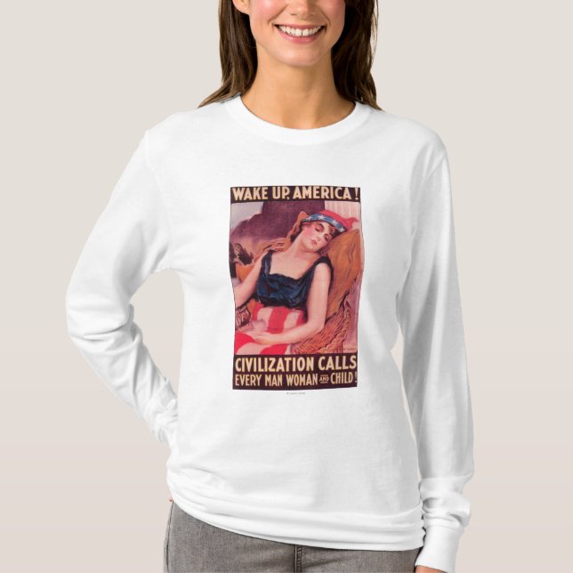 Vereinigte Staaten von AmericaWar II fördernd T-Shirt (Vorderseite)