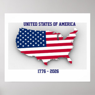 Vereinigte Staaten von Amerika 1776-2026 Jubiläum Poster