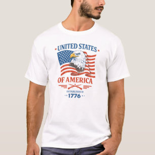 Vereinigte Staaten von Amerika 1776 Adler-Design T-Shirt