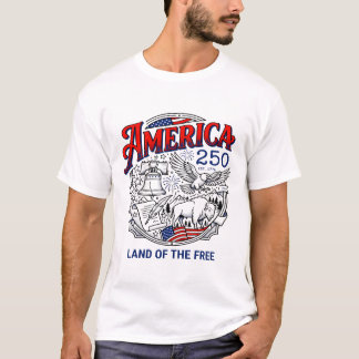 Vereinigte Staaten von Amerika 250 Land der Freien T-Shirt