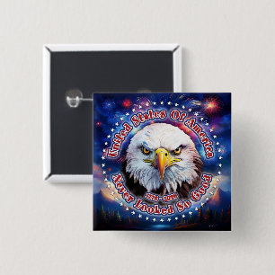 Vereinigte Staaten von Amerika Braune Adler Feuerw Button