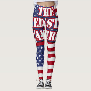 Vereinigte Staaten von Amerika mit Flagge Leggings