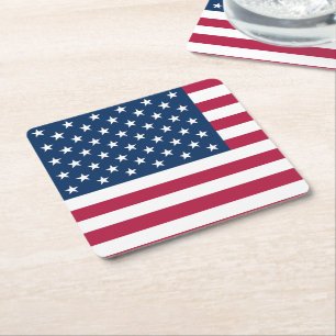 Vereinigte Staaten von Amerika Rechteckiger Pappuntersetzer
