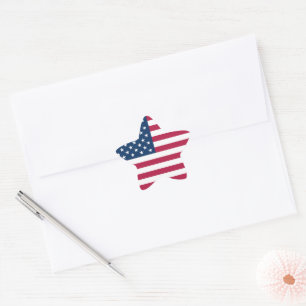 Vereinigte Staaten von Amerika USA-Flagge Stern pa Stern-Aufkleber